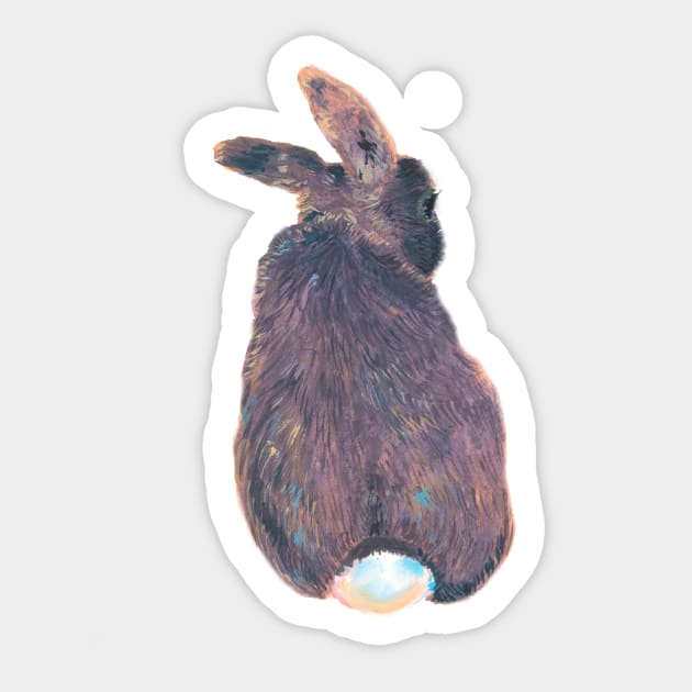 bunny back Sticker by erinkatearcher